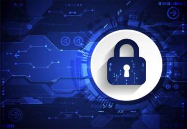 Koruma konsepti. Koruma mekanizması, sistem gizliliği. Vektör illüstrasyonu