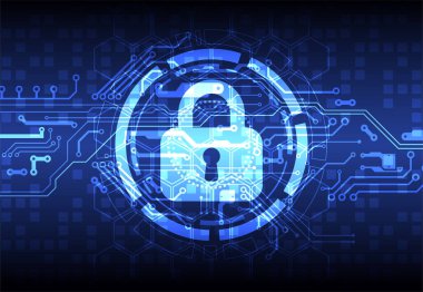 Koruma konsepti. Koruma mekanizması, sistem gizliliği. Vektör illüstrasyonu