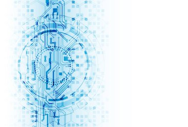 Vektör çizimi, yüksek teknoloji dijital teknoloji ve mühendislik teması