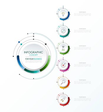 Vektör Infographic şablonu. İş kavramı ile seçme hakkı. Vektör çizim.