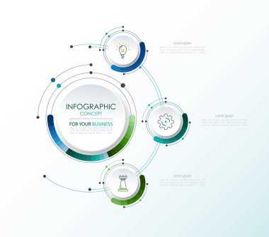 Vektör Infographic şablonu. İş kavramı ile seçme hakkı. Vektör çizim.