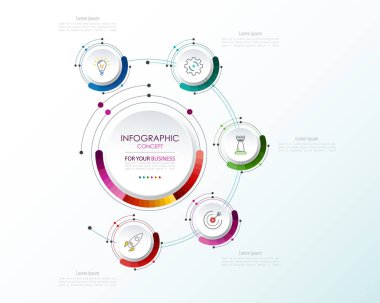 Vektör Infographic şablonu. İş kavramı ile seçme hakkı. Vektör çizim.