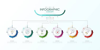 Vektör Infographic şablonu. İş kavramı ile seçme hakkı. Vektör çizim.