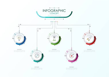 Vektör Infographic şablonu. İş kavramı ile seçme hakkı. Vektör çizim.