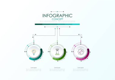 Vektör Infographic şablonu. İş kavramı ile seçme hakkı. Vektör çizim.