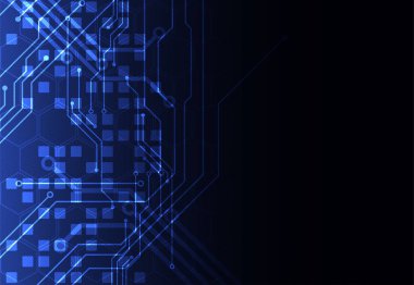 Soyut teknoloji devre kartı. İletişim konsepti