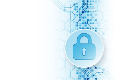 Koruma konsepti. Koruma mekanizması, sistem gizliliği. Vektör illüstrasyonu