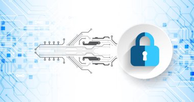 Koruma konsepti. Koruma mekanizması, sistem gizliliği. Vektör illüstrasyonu