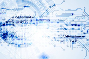 Soyut teknoloji devre kartı. İletişim konsepti