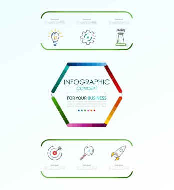 Vektör Infographic şablonu. İş kavramı ile seçme hakkı. Vektör çizim.
