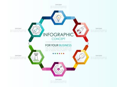 Vektör Infographic şablonu. İş kavramı ile seçme hakkı. Vektör çizim.