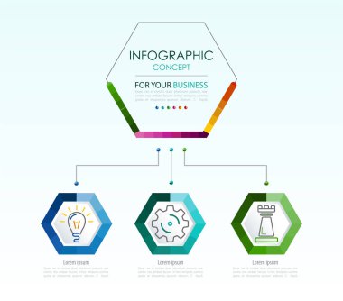 Vektör Infographic şablonu. İş kavramı ile seçme hakkı. Vektör çizim.