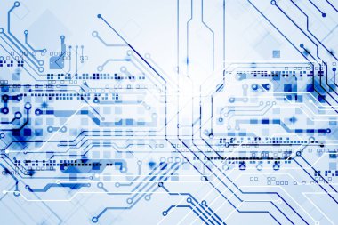Soyut teknoloji devre kartı. İletişim konsepti