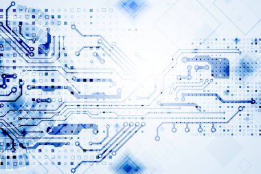 Soyut teknoloji devre kartı. İletişim konsepti