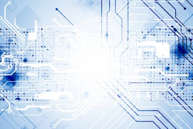 Soyut teknoloji devre kartı. İletişim konsepti