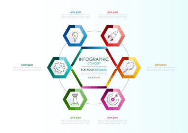 Vektör Infographic şablonu. İş kavramı ile seçme hakkı. Vektör çizim.
