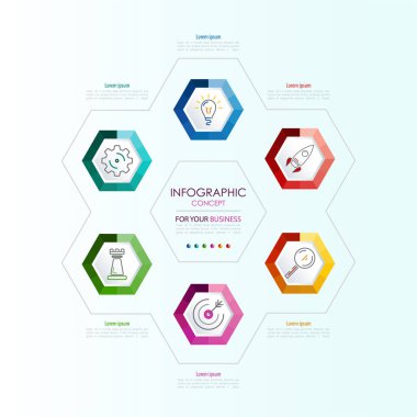 Vektör Infographic şablonu. İş kavramı ile seçme hakkı. Vektör çizim.