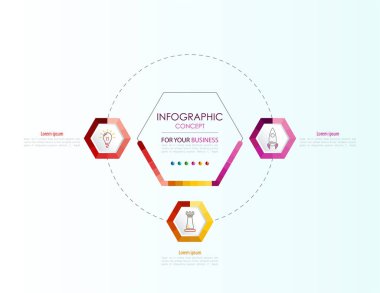 Vektör Infographic şablonu. İş kavramı ile seçme hakkı. Vektör çizim.