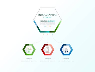 Vektör Infographic şablonu. İş kavramı ile seçme hakkı. Vektör çizim.