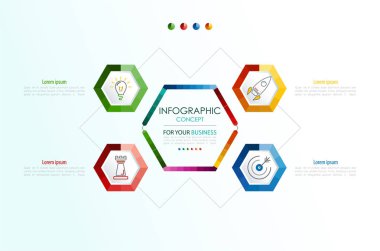 Vektör Infographic şablonu. İş kavramı ile seçme hakkı. Vektör çizim.