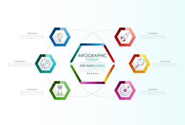 Vektör Infographic şablonu. İş kavramı ile seçme hakkı. Vektör çizim.