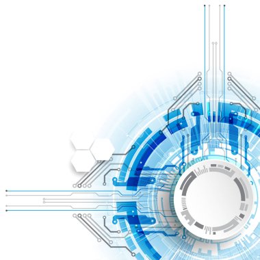 Soyut teknoloji devre kartı. İletişim konsepti