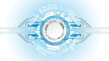 Soyut teknoloji devre kartı. İletişim konsepti