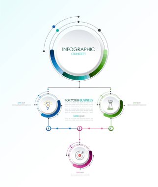 Vektör Infographic şablonu. İş kavramı ile seçme hakkı. Vektör çizim.