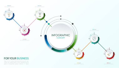 Vektör Infographic şablonu. İş kavramı ile seçme hakkı. Vektör çizim.