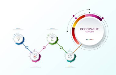 Vektör Infographic şablonu. İş kavramı ile seçme hakkı. Vektör çizim.