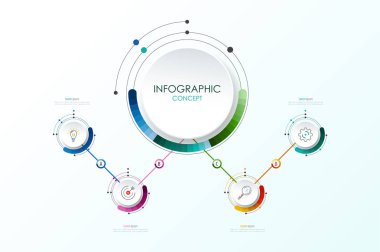 Vektör Infographic şablonu. İş kavramı ile seçme hakkı. Vektör çizim.