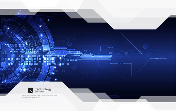 Abstrakte Blaue Hintergrund Der Digitalen Kommunikationstechnologie Vektorillustration — Stockvektor
