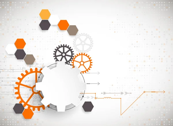 Ilustración Vectorial Tecnología Digital Alta Tecnología Tema Ingeniería — Archivo Imágenes Vectoriales