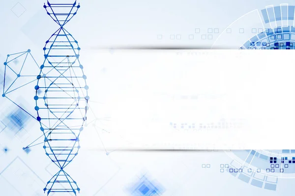 Wissenschaft Vorlage Dna Moleküle Hintergrund Vektorillustration — Stockvektor