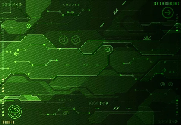 Abstrakte Grüne Digitale Kommunikationstechnologie Hintergrund Vektorillustration — Stockvektor