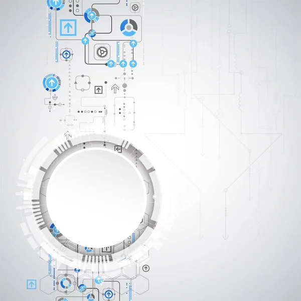 Abstracte Achtergrond Met Verschillende Technologische Elementen Verticale Structuur Patroon Technologie — Stockvector