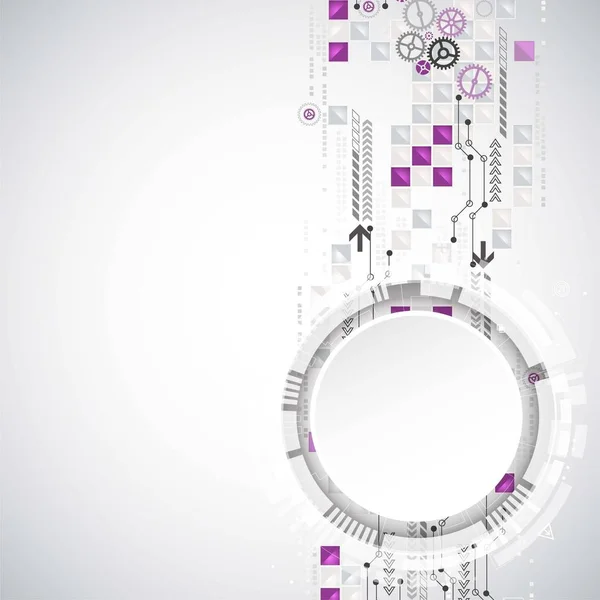 Antecedentes Abstratos Com Vários Elementos Tecnológicos Cenário Tecnologia Padrão Estrutura —  Vetores de Stock