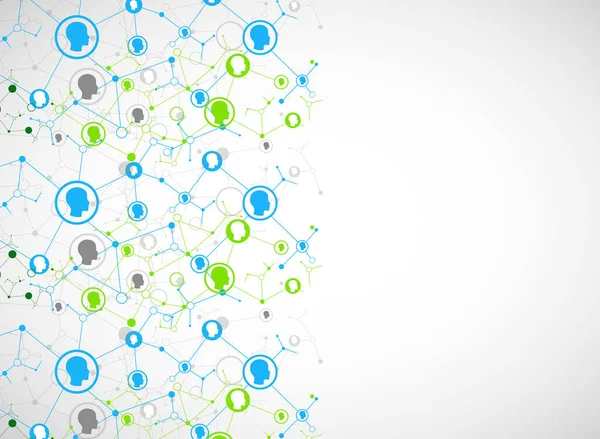 Sosyal medya arka plan vektör. Ağ kavramı. 