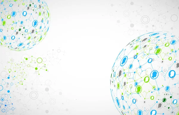 Sosyal medya arka plan vektör. Ağ kavramı. 