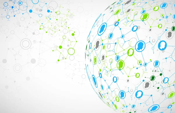 Sosyal medya arka plan vektör. Ağ kavramı. 