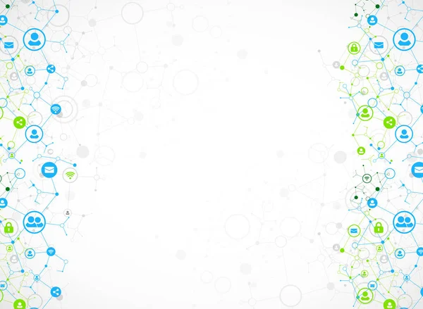 Sosyal medya arka plan vektör. Ağ kavramı.