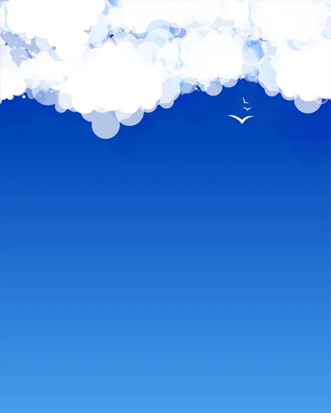 Wolkenthema Vektor Hintergrund Folge — Stockvektor