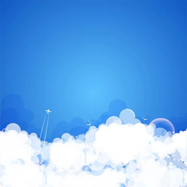 Cloud Theme Vector Background Eps — Stock Vector