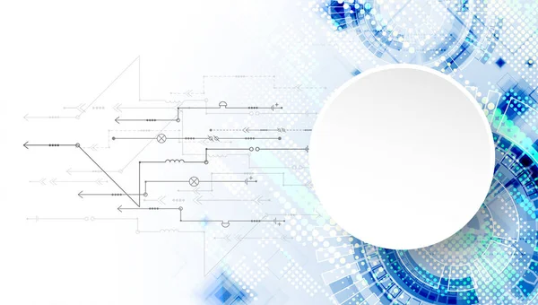 Contexto Tecnológico Abstrato Com Elementos Plano Fundo Tecnológico Vetor — Vetor de Stock