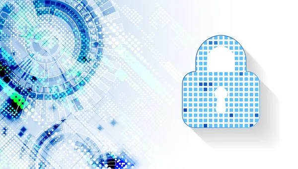 Koruma konsepti. Koruma mekanizması, sistem gizliliği. Vektör illüstrasyonu