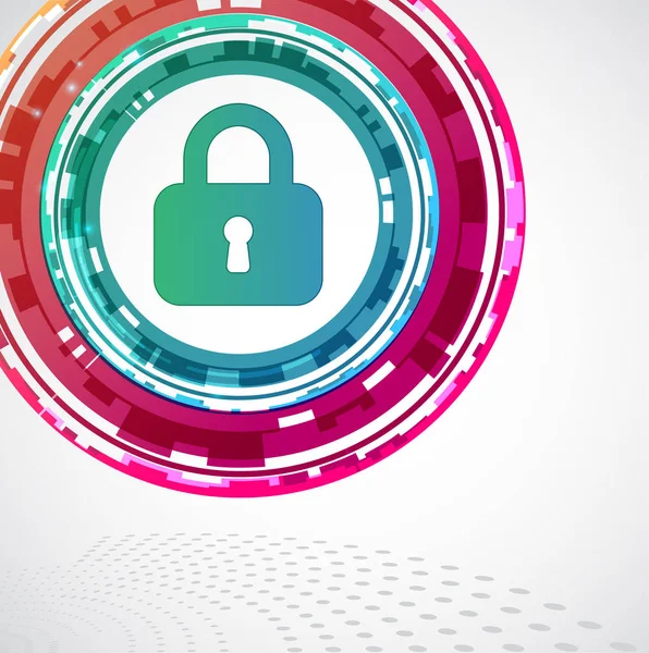 Koruma konsepti. Koruma mekanizması, sistem gizliliği. Vektör illüstrasyonu