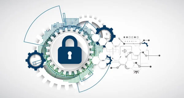 Concepto Protección Mecanismo Protección Privacidad Del Sistema Ilustración Vectorial — Vector de stock