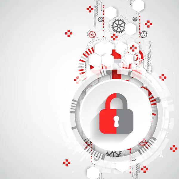 Koruma konsepti. Koruma mekanizması, sistem gizliliği. Vektör illüstrasyonu