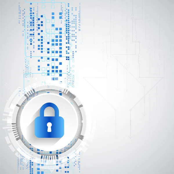 Koruma konsepti. Koruma mekanizması, sistem gizliliği. Vektör illüstrasyonu