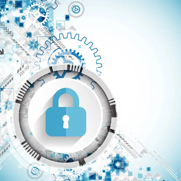 Koruma konsepti. Koruma mekanizması, sistem gizliliği. Vektör illüstrasyonu